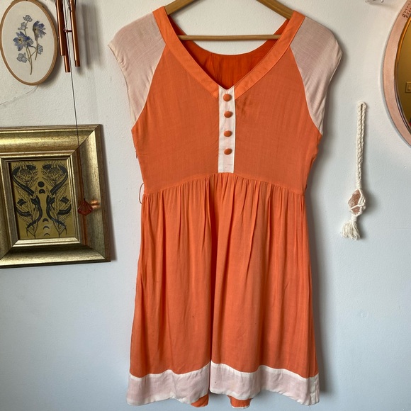 Retro inspired creamsicle dress - Picture 4 of 6